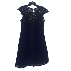 Jessica Simpson Crochet Top Dress - Navy